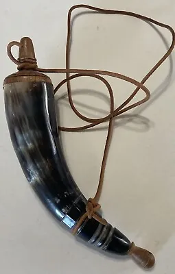 Large Powder Horn Rendezvous Mountain Man Black Powder 1A • $24.99