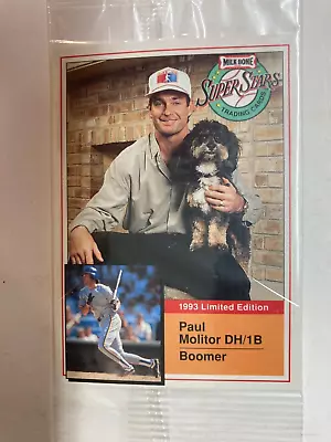 Paul Molitor / Tom Glavine Milk Bone SuperStars 1993 Limited Edition SEALED Pack • $5