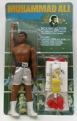 1976 Mego MUHAMMED ALI THE CHAMP Boxing Action MINT On Card 9.25  Tall • $139.99