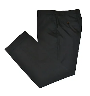 Domenico Vacca Black Silky Wool Dress Pants Slacks Trousers Italy Waist 35/36 • $39