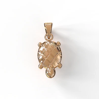 £144.21 • Buy 10k Rose Gold Turtle With Hat Pandant Charm