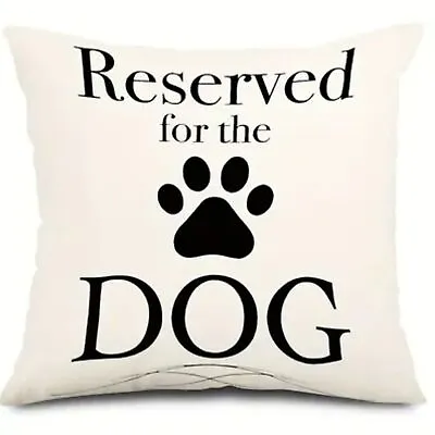 New Quote Reserved For The Dog Paw Print Linen Decorative Pillow Cover 17.7  • $8.80