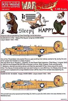 Kits World Decals 1/48 B-24D LIBERATOR Sleepy/The Squaw & Happy • $12.99