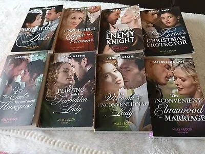 Collection Of 8 Mills And Boon Regency Historical Romance Novels • £10