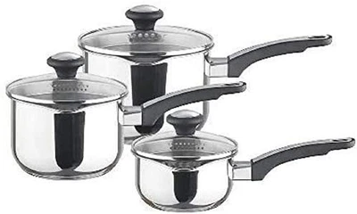 £76.84 • Buy NEW Everyday 3pc Saucepan Set With Lids Stainless Steel UK Seller