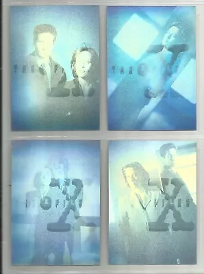 1996 X-Files: Season 2 (Topps) Complete Set  Of 4 HOLOGRAM Chase Cards (X1-X4) • $14.95