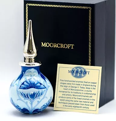 Moorcroft Enamels-  Blue Poppy Florian  Perfume Bottle -  By William Moorcroft • $228.22