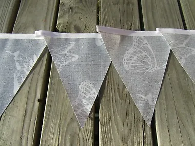£6 • Buy Grey Butterfly Pvc Garden / Indoors Bunting 3mtrs Approx 10ft