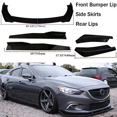 For Mazda6 2014-2018 Front Bumper Lip Spoiler Splitter Side Skirts Rear Diffuser • $56.99