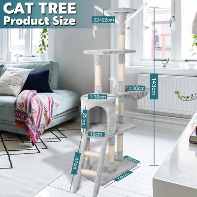 Large Cat Tree Activity Centre Scratching Post For Adult Cats Climbing Tower • £35.99