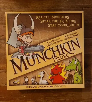 Munchkin Deluxe By Steve Jackson Games SJG1483 VG+/NM COMPLETE  • $18.49