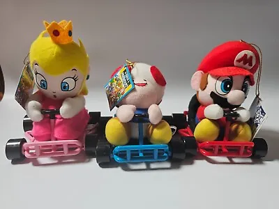 Takara 1993 Nintendo Super Mario Kart Plush Toy Set Mario/Peach/Toad • $169