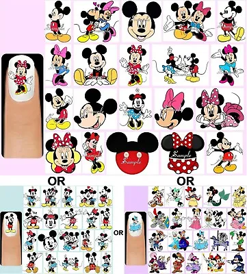 60x MICKEY And MINNIE MOUSE Nail Art Decals + Free Gems Disney Vintage Wedding • $8.50