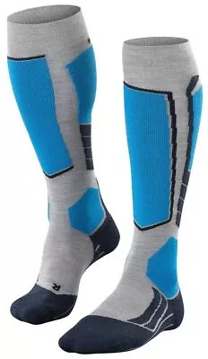 Falke Mens SK2 Intermediate Wool Knee High Socks - Light Grey • £37.95