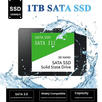 $27.15 • Buy SSD Sata 1TB Hard Drive Disk Sata3 2.5 Inch SSD For Laptop And Desktop