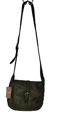 New J. Jill Black Leather Crossbody Bag Handbag Purse Adjustable Strap NWT • $28.99