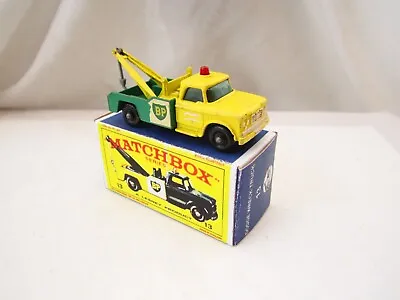 VINTAGE MATCHBOX 1:75 SERIES LESNEY No.13d DODGE WRECK TRUCK WITH CRAFTED BOX. • £14.99