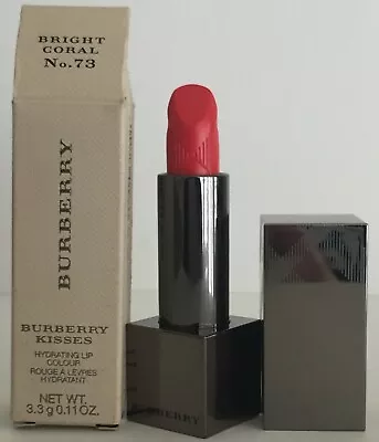 $14.95 • Buy Burberry Kisses Hydrating Lip Color Shade Bright Coral No.73 3.3 G / 0.11 Oz