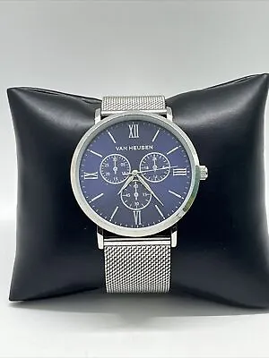 Van Heusen Silvertone Mesh Band Watch • $99.99