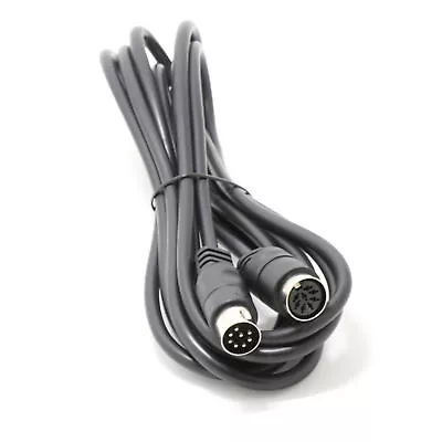 Black 9 Foot Din 8 (Large Din) 8 Pin Male-Female Speaker Extension MIDI Cable  • $16.75