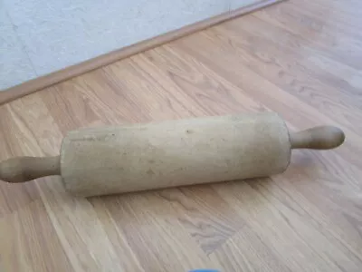 Vintage Large One Piece Wooden Rolling Pin-18 1/2  Long X 3  Wide • $18.99