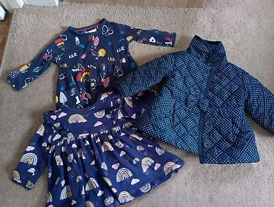 Baby Girls 3-6 Months Jacket Dresses Jasper Conran M&S Rainbows Spots (4i) • £4