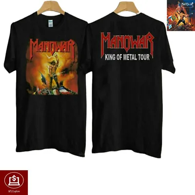 MANOWAR Rare T-Shirt King Of Metal Tour T-Shirt 90s Metal Band Euro Size T-Shirt • $11.50