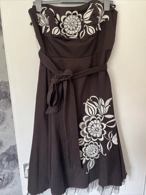 £3 • Buy BNWT Chocolate Rocha John Rocha Dress Size 16 *Damaged Zip*