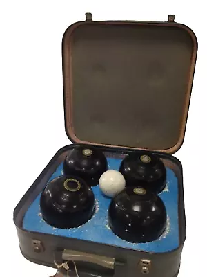 Set Of 4 RG Lawrie Rinkmaster Lawn Bowls Size 3 With Jack Boxed  • £16.50