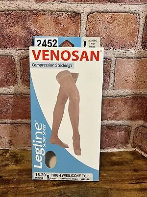 Venosan Legine Super Sheer Compression Stockings Large Beige CT 15-20  • $28