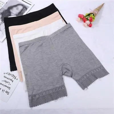 Women Stretch Lace Under Shorts Soft Seamless Leggings Skirt Safety Pants Dress • £3.71