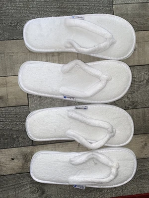 £0.99 • Buy X2 Hotel /Spa Guest Slippers Open Toe One Size Fits All NEW Radison