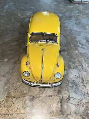1955 Volkswagen Yellow Beetle SS 7707 Diecast Collectible Model Scale 1:24 • $20