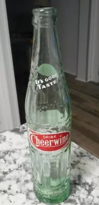 $14.99 • Buy Vintage Cheerwine Red Label 16 Oz Green Tint Bottle 