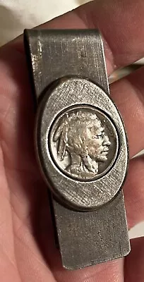 Vintage  1929 Buffalo Indian Nickel Solid Metal Money Clip • $29.95