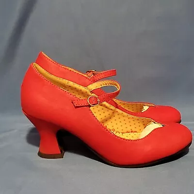 Bettie Page Shoes By Ellie Red Size 6 • $29.99