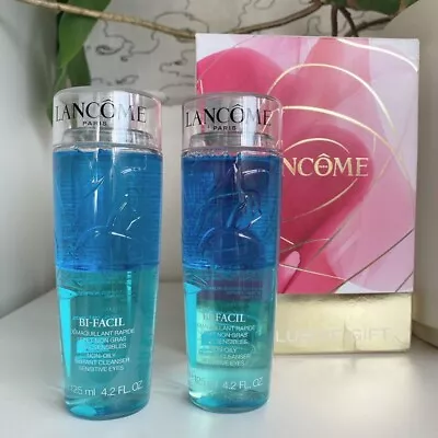 2 X Lancom Bi-Facil Non-Oily Instant Cleanser 125ml Eye Makeup Remover • £25