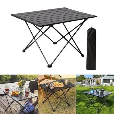 £7.99 • Buy Folding Camping Tables With Carry Bag Portable Garden Picnic BBQ Beach Fishing