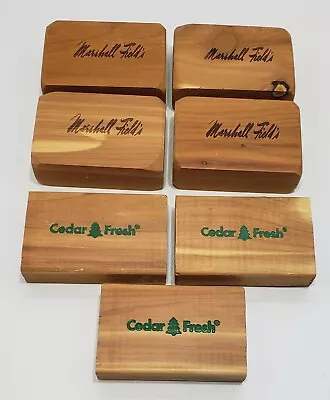 4 Vintage Marshall Field's Cedar Wood Blocks Rare Plus 3 Bonus Cedar Fresh • $19.99