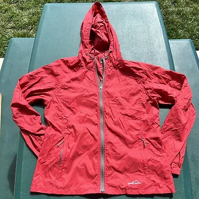 Eddie Bauer Mens Womens Medium Packable Windbreaker Rain Jacket • $24.99