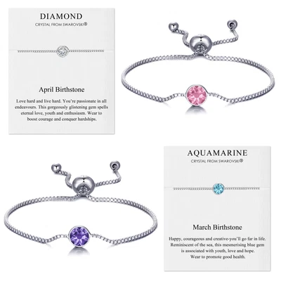£8.99 • Buy Birthstone Bracelets Created With Crystals From Zircondia® By Philip Jones