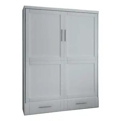 RoomAndLoft Brentwood Queen Contemporary Solid Wood Murphy Wall Bed In White • $1586