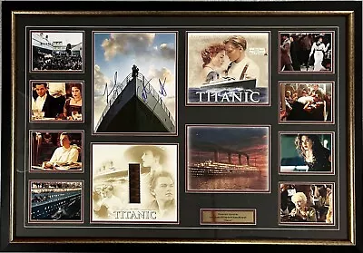 LEONARDO DICAPRIO & KATE WINSLET Signed Photo TITANIC Filmcell+Photos FRAMED COA • $999