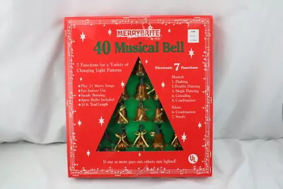 Mint Box Tested Working Merrybrite 40 Musical Bell Gold Music 7 Function Lights • $62.49