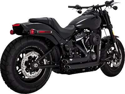 Vance & Hines Black Short Shots Staggered V-Twin Exhaust System 47333 • $899.99