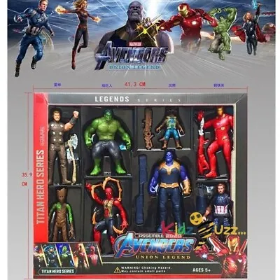 Marvel Avengers Action Figures 8pcs Legend  Super Hero Toys Kids Gifts • £22.55