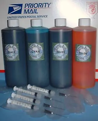 64oz Environmentally Earth Friendly Eco Ink Kit Refill Any Printer 16 Oz B/c/m/y • $62.95