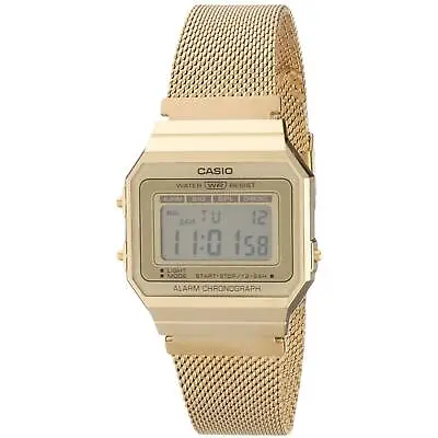 Casio Unisex Digital Watch Vintage Chronograph Gold Dial Bracelet A700WMG-9AVT • $59.06