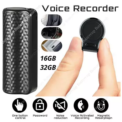 Mini Spy Digital Hidden Voice Activated Sound Audio Recorder Dictaphone 16/32GB • $62.96