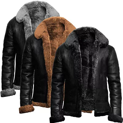 Coat Fur Lined Coat Outwear Jacket Overcoat PU Leather Zipper Thick Warm* • $57.81